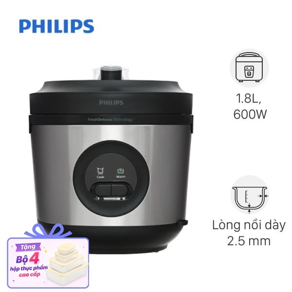 Nồi cơm nắp gài Philips 1.8 lít HD3213/31