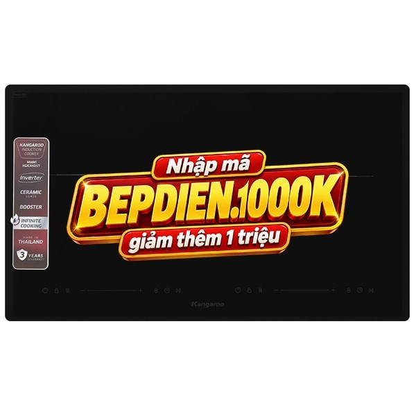 Bếp từ đôi âm Kangaroo KGIC44D1T 4400W