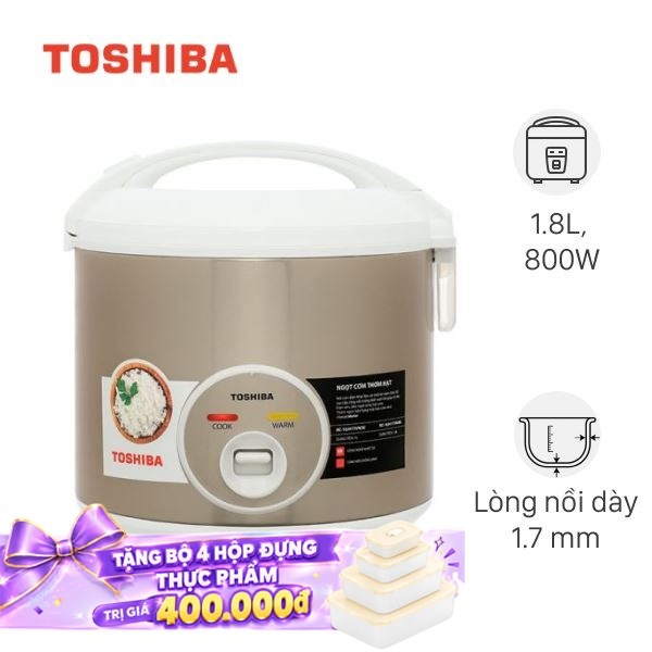 Nồi cơm nắp gài Toshiba 1.8 lít RC-18JH1TVN(N)