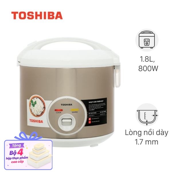 Nồi cơm nắp gài Toshiba 1.8 lít RC-18JH1TVN(N)
