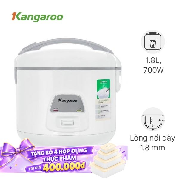 Nồi cơm nắp gài Kangaroo 1.8 lít KGRC18M8