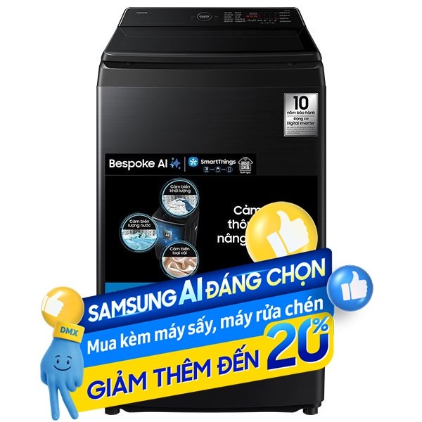 Máy giặt Samsung Inverter 13 kg WA80F13S5BSV