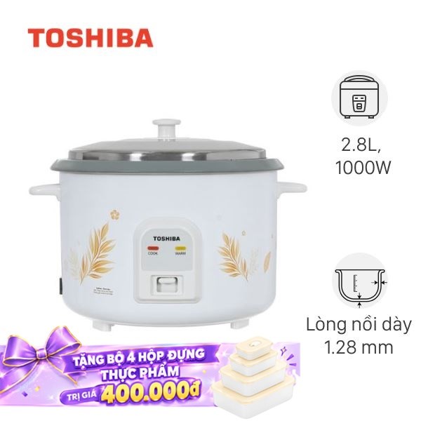 Nồi cơm nắp rời Toshiba 2.8 lít RC-28MH1PV(G)