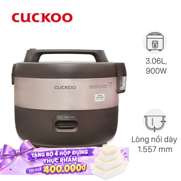 Nồi cơm nắp gài Cuckoo 3.06 lít CR-1755/KBBKCRVN