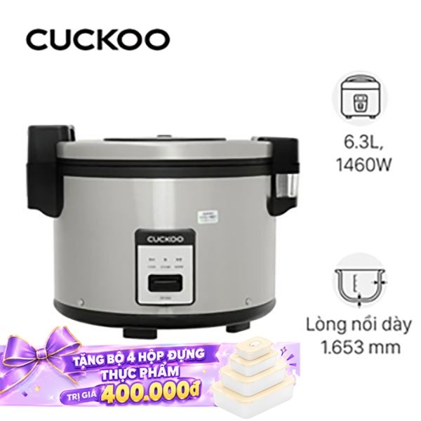Nồi cơm nắp gài Cuckoo 6.3 lít CR-3555/BKSTVNCRCV
