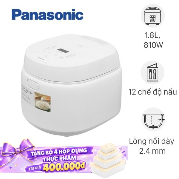 Nồi cơm điện tử Panasonic 1.8 lít SR-DL184WRA