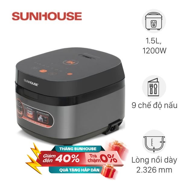 Nồi cơm điện cao tần Sunhouse 1.5 lít SHD8827