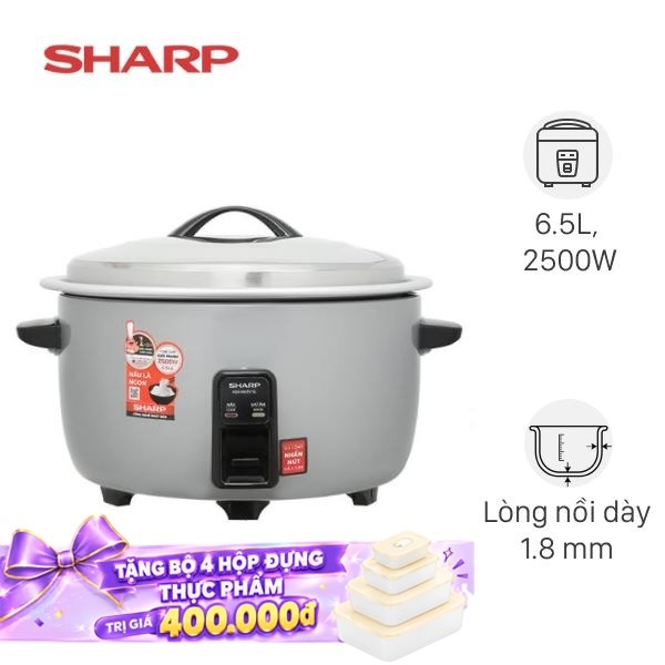 Nồi cơm nắp rời Sharp 6.5 lít KSH-H65V-SL