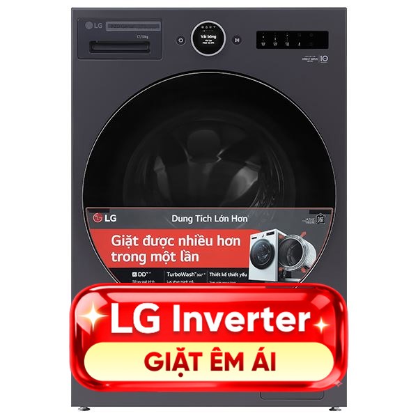 Máy giặt sấy LG Inverter giặt 17 kg - sấy 10 kg F2517RNTG