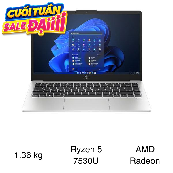 Laptop HP 245 G10 - B8PF9AT (R5 7530U, 8GB, 512GB, Full HD, Win11)