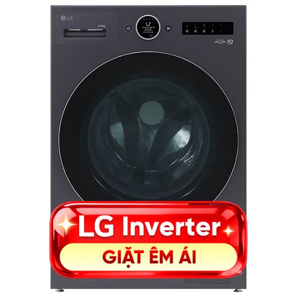 Máy giặt sấy LG Inverter giặt 15 kg - sấy 8 kg F2515RNTG