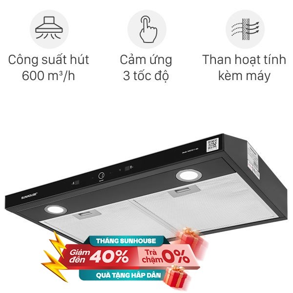 Máy hút mùi âm tủ Sunhouse SHB72011-MD