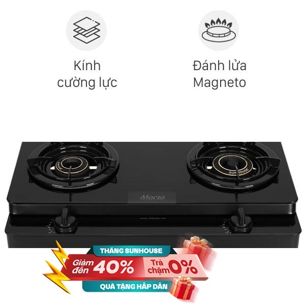 Bếp ga đôi Sunhouse Mama MMB33082-VMD