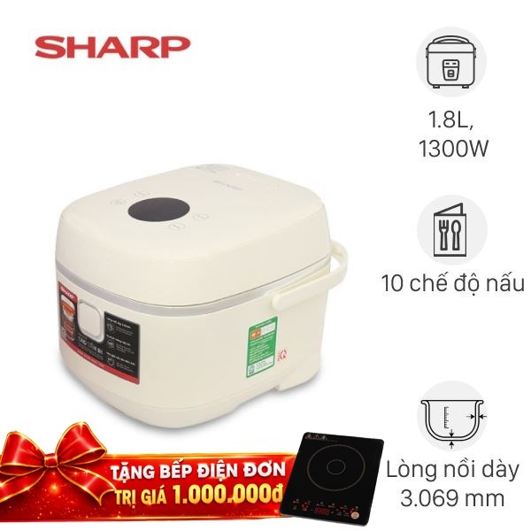 Nồi cơm điện cao tần Sharp 1.8 lít KS-IH18IX-WH
