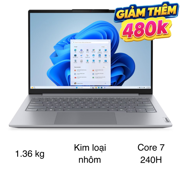 Laptop Lenovo ThinkBook 14 - 21SG007VVN (Core 7 240H, 32GB, 1TB, WUXGA, Win11)