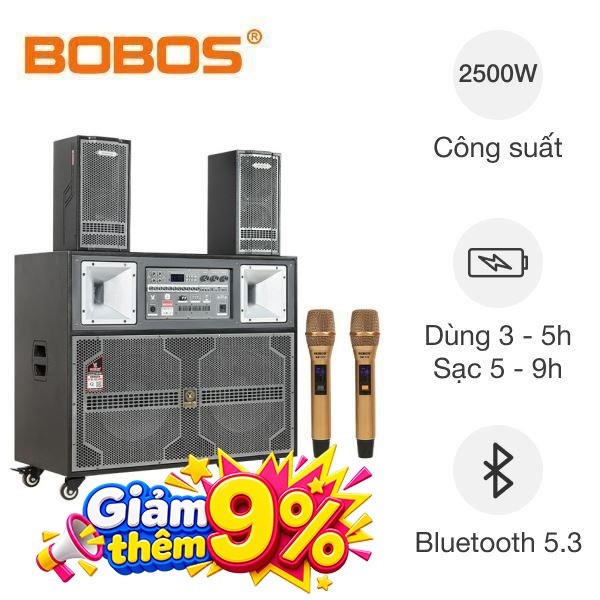 Loa kéo karaoke BOBOS BS-989 2500W