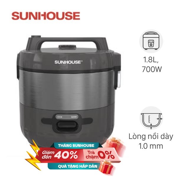 Nồi cơm nắp gài Sunhouse 1.8 lít SHD8600DMX
