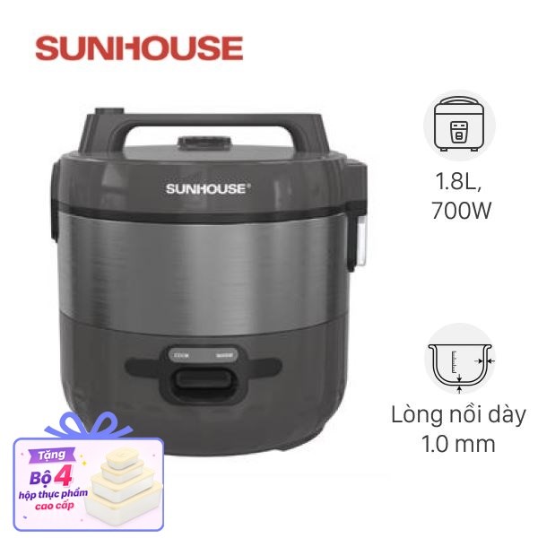 Nồi cơm nắp gài Sunhouse 1.8 lít SHD8600DMX