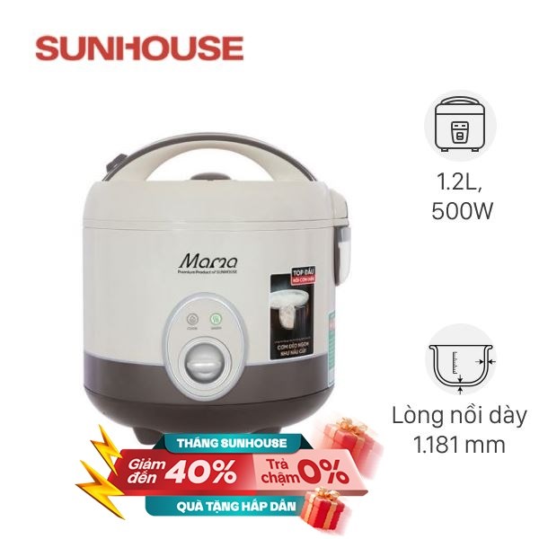 Nồi cơm nắp gài Sunhouse 1.2 lít SHD8267