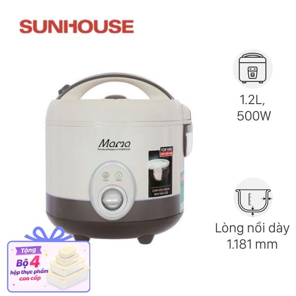 Nồi cơm nắp gài Sunhouse 1.2 lít SHD8267