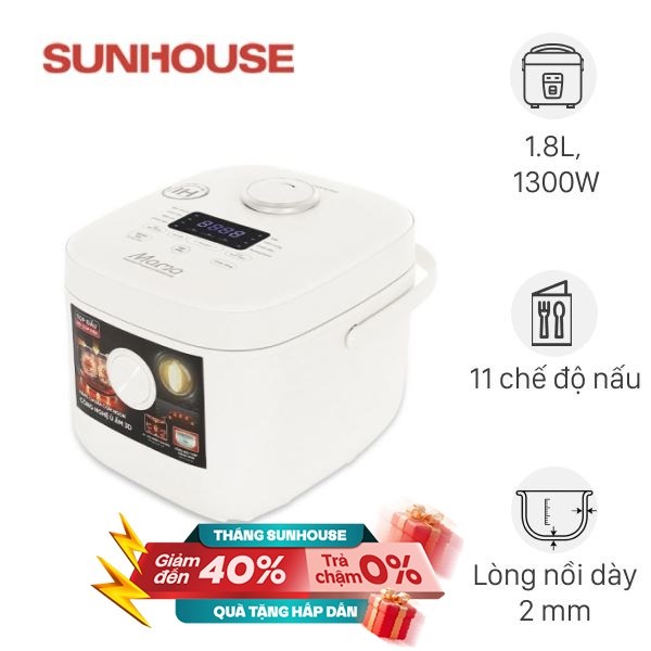 Nồi cơm điện cao tần Sunhouse 1.8 lít SHD8957