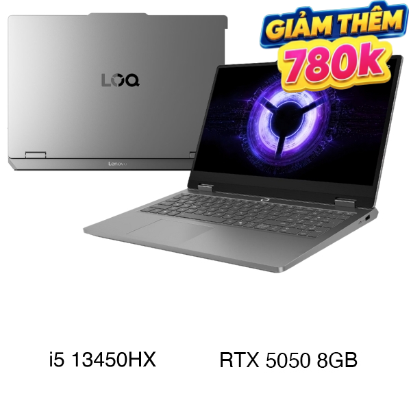 Laptop Lenovo Gaming LOQ Essential 15IRX11 - 83SC003SVN (i5 13450HX, 16GB, 1TB, RTX 5050 8GB, Full HD, 144Hz, Win11)