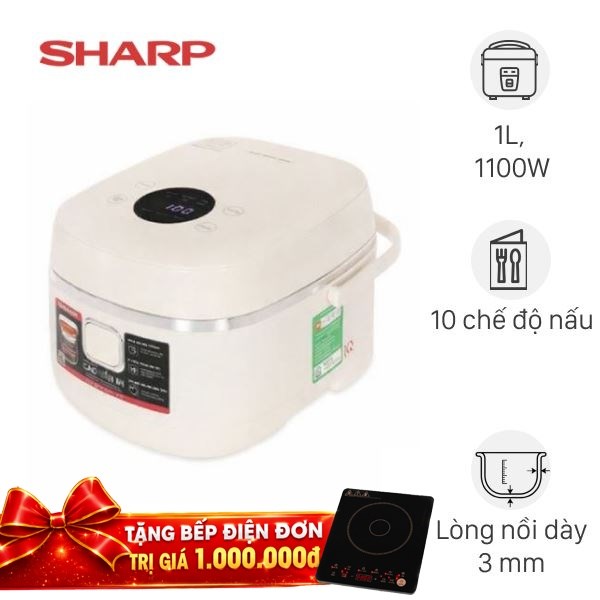 Nồi cơm điện cao tần Sharp 1 lít KS-IH10IX-WH