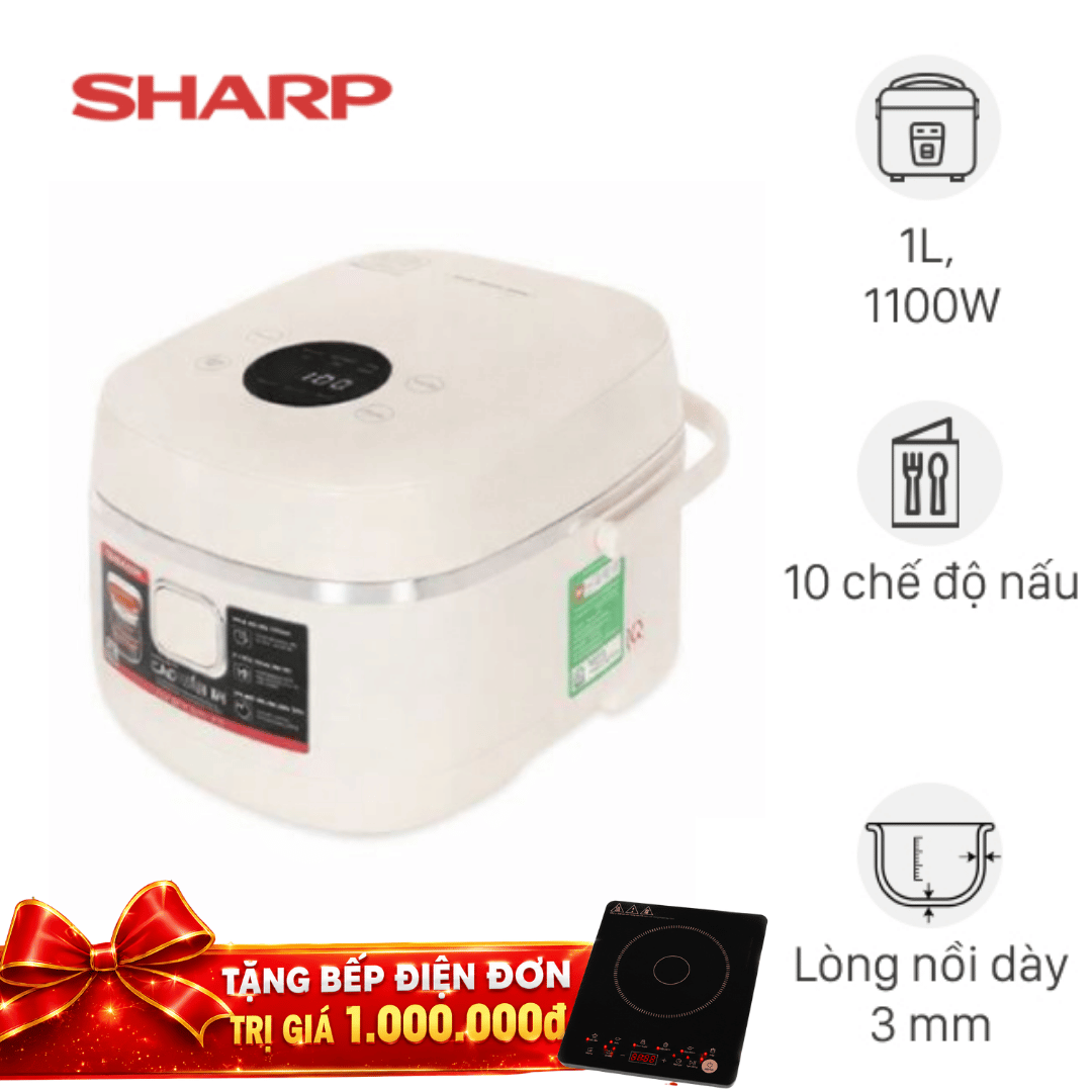 Nồi cơm điện cao tần Sharp 1 lít KS-IH10IX-WH