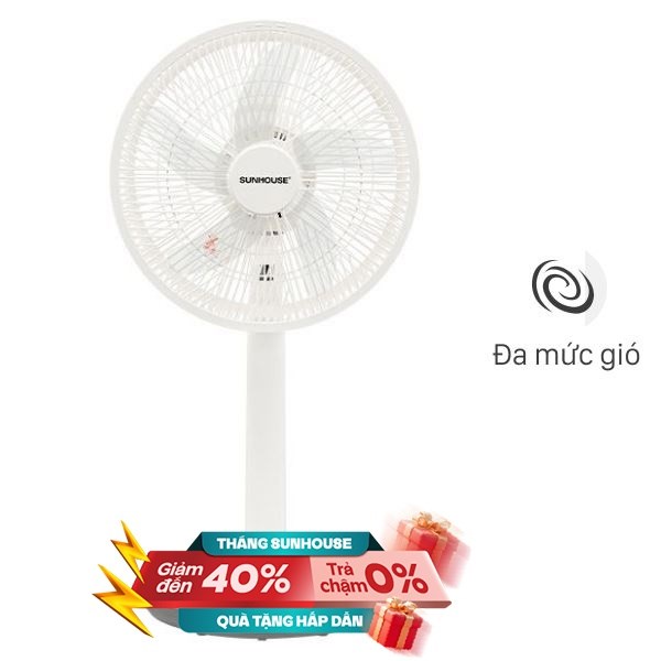 Quạt sạc điện Sunhouse 5 cánh SHD7221 15W