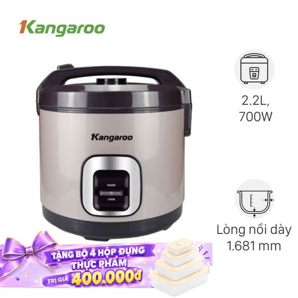 Nồi cơm nắp gài Kangaroo 2.2 lít KGRC22M5G
