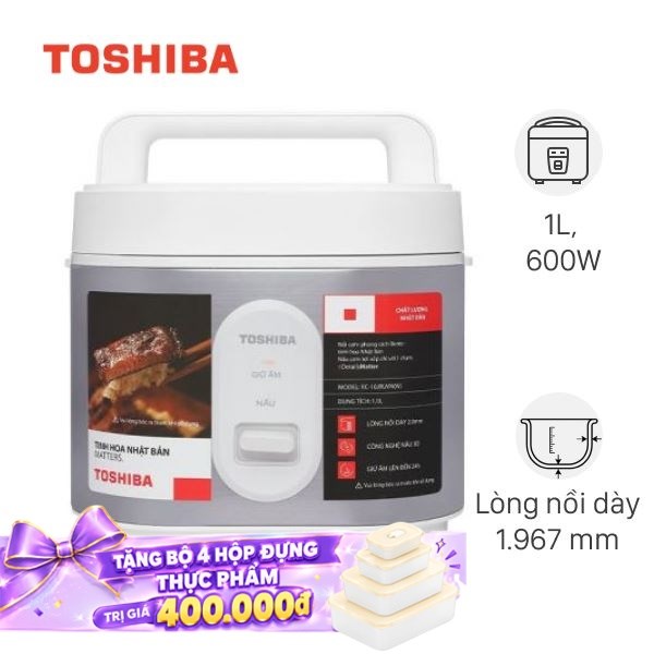 Nồi cơm nắp gài Toshiba 1 lít RC-10JRUVN(W)