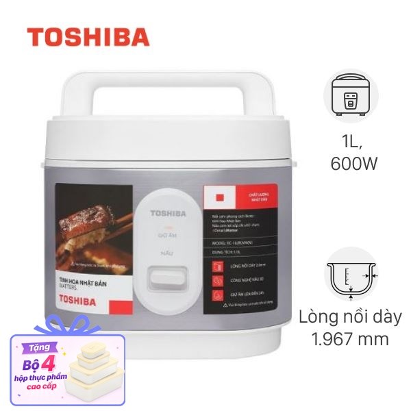 Nồi cơm nắp gài Toshiba 1 lít RC-10JRUVN(W)