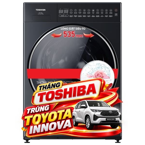 Toshiba Inverter Giặt 15 Kg - Sấy 9 Kg TWD-T35BP160MWV(MG)