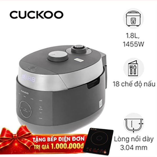 Nồi cơm áp suất cao tần Cuckoo 1.8 lít CRP-LHBR1000FMẫu mới