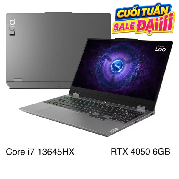 Laptop Lenovo Gaming LOQ 15IRX9 - 83DV01H3VN (i7 13645HX, 16GB, 512GB, RTX 4050 6GB, Full HD 144Hz, 