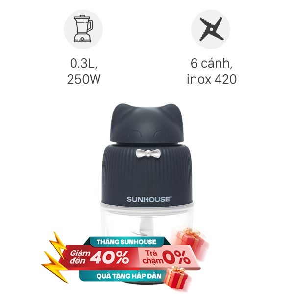 Máy xay thịt mini Sunhouse SHD5401 250W 0.3 lít