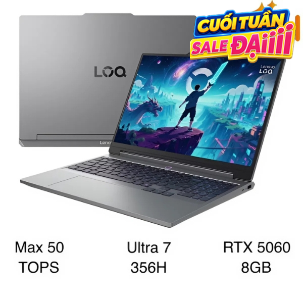 Laptop Lenovo Gaming LOQ 15IPH11 - 83SL000LVN (Ultra 7 356H, 16GB, 512GB, RTX 5060 8GB, WUXGA 165Hz,
