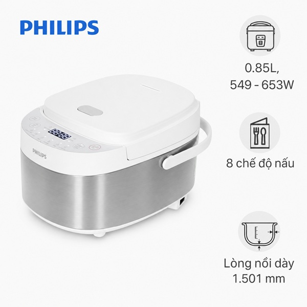 Nồi cơm điện tử Philips 0.85 lít HD3170/66