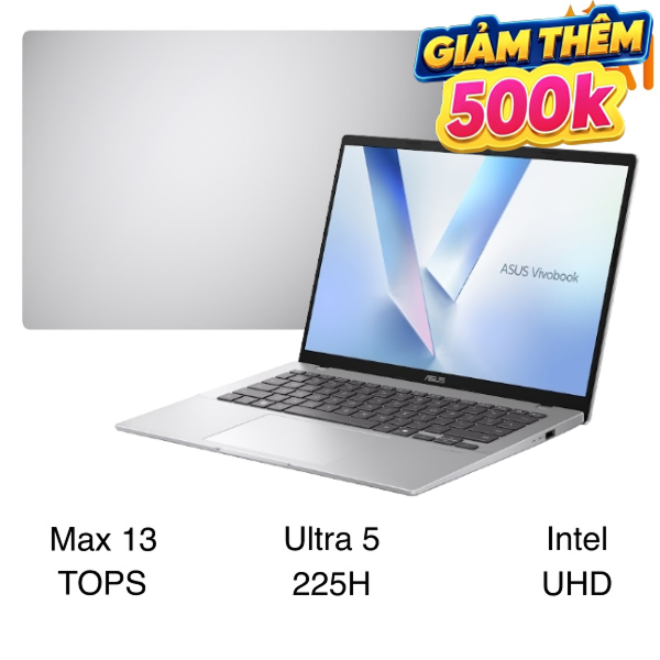 Laptop Asus Vivobook 14 X1407CA - LY203W (Ultra 5 225H, 16GB, 512GB, WUXGA, Win11)