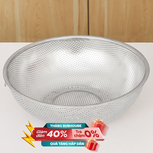 Rổ inox 28 cm Sunhouse Healthy KS-BA280I