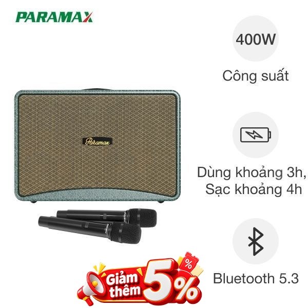 Loa karaoke xách tay PARAMAX Art 88 400W