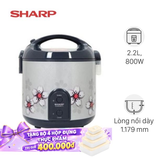 Nồi cơm nắp gài Sharp 2.2 lít KS-R231STV