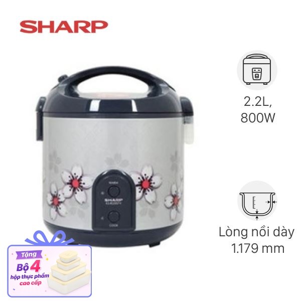 Nồi cơm nắp gài Sharp 2.2 lít KS-R231STV