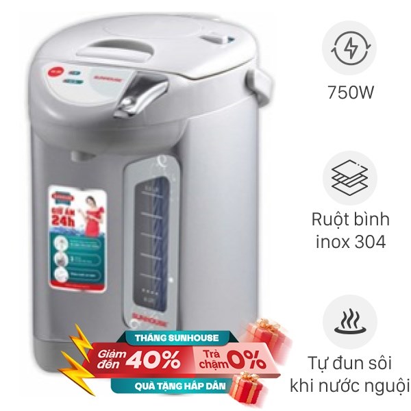 Bình thủy điện Sunhouse SHD1533 3.3 lít