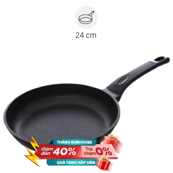 Chảo nhôm chống dính vân đá 24 cm Sunhouse SBD24