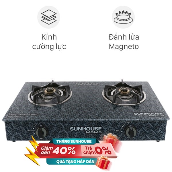 Bếp ga đôi Sunhouse Mama MMBB0787MT