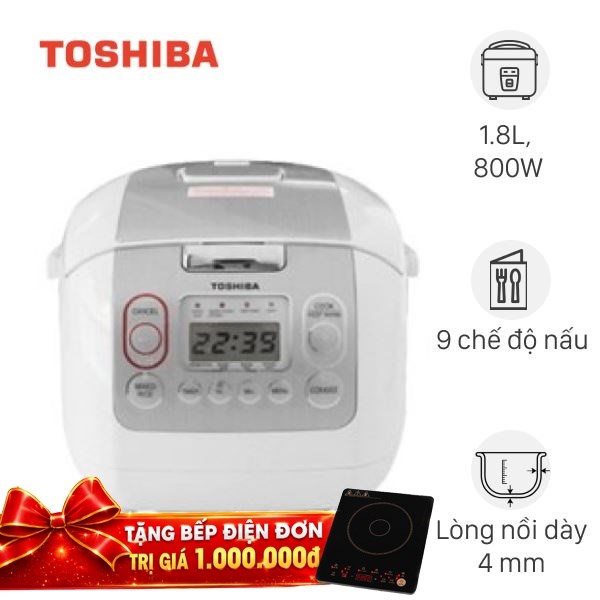Nồi cơm điện tử Toshiba 1.8 lít RC-18NMFVN(WT)