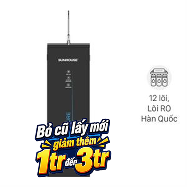 Máy lọc nước RO Hydrogen Sunhouse UltraPure SHA8896L 12 lõi