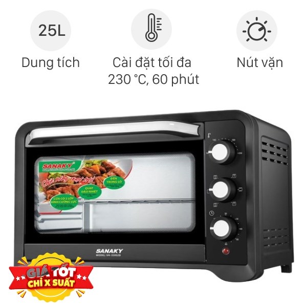 Lò nướng Sanaky VH259S2D 25 lít