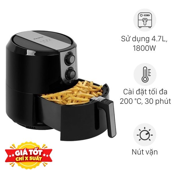Nồi chiên không dầu Kangaroo 5.2 lít KG55AF1